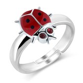 La Rosa Princesa Ring Meisje Lieveheersbeestje Ladybug | Zilver