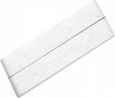 Biaisband wit - biesband geschikt voor mondkapjes - 20 mm x 2 m - biais band katoen - oaki doki