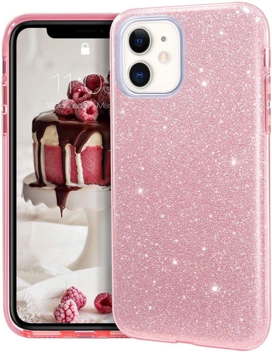 iPhone case Roze Glitter voor iPhone 11 Pro Max - iphone 11 pro max hoesje - iPhone 11 pro max case - beschermhoes