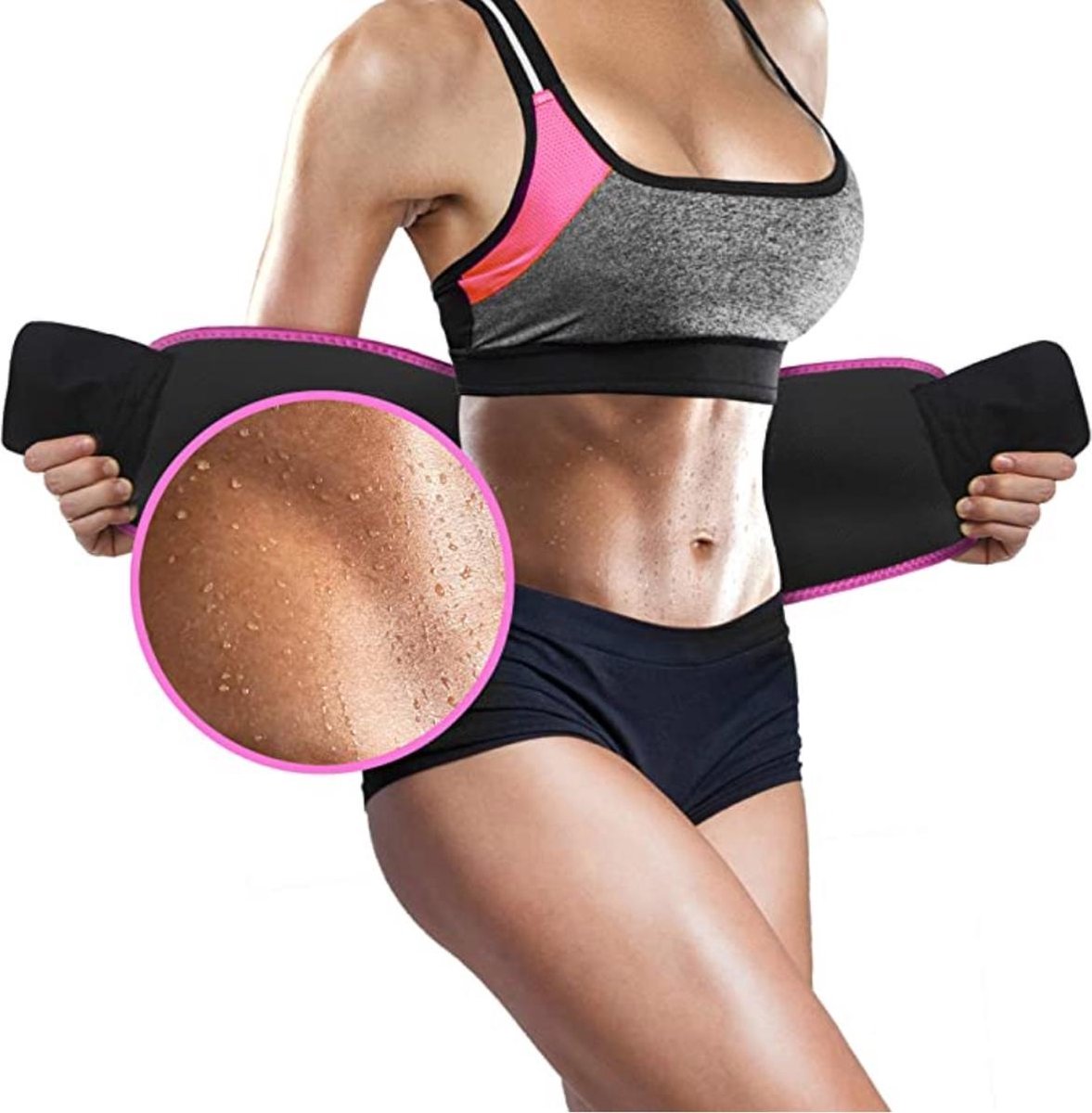 Goedkoopste Bodio Waist trainer - Zweetband buik - Buikband - Waist shaper - Afslankband - Sauna belt - Ab trainer - Sixpack trainer - Buiktrainer - Afslankriem - Sauna band - Buikgordel - Afslankgordel buik - Afslankgordel band - Afvallen - Roze