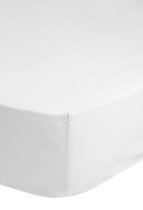 Hoogwaardige Katoen/Satijn Eenpersoons Hoeslaken Wit | 90x200 | Heelijk Zacht En Luxe | Subtiele Glans