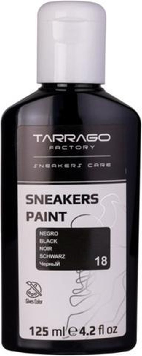 Tarrago Leerverf 125ml - Zwart #18 | Voor glad leer, synthetisch leer en canvas