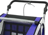 HOMdotCOM Kinderaanhanger 2 in 1 fietskar jogger 360° draaibaar paars-zwart