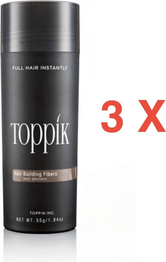 Toppik Hair Building Fibers (haargroei vezels) MEGA pack 3 x 55gr