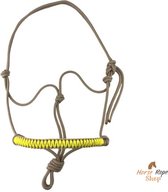 Touwhalster ‘Zigzag’ beige-geel maat Mini-shet | beige geel bruin touwproducten halster