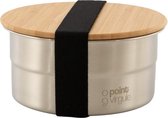 Point-Virgule box acier inoxydable - couvercle bambou - 600 ml - Ø 13 x H 7 cm