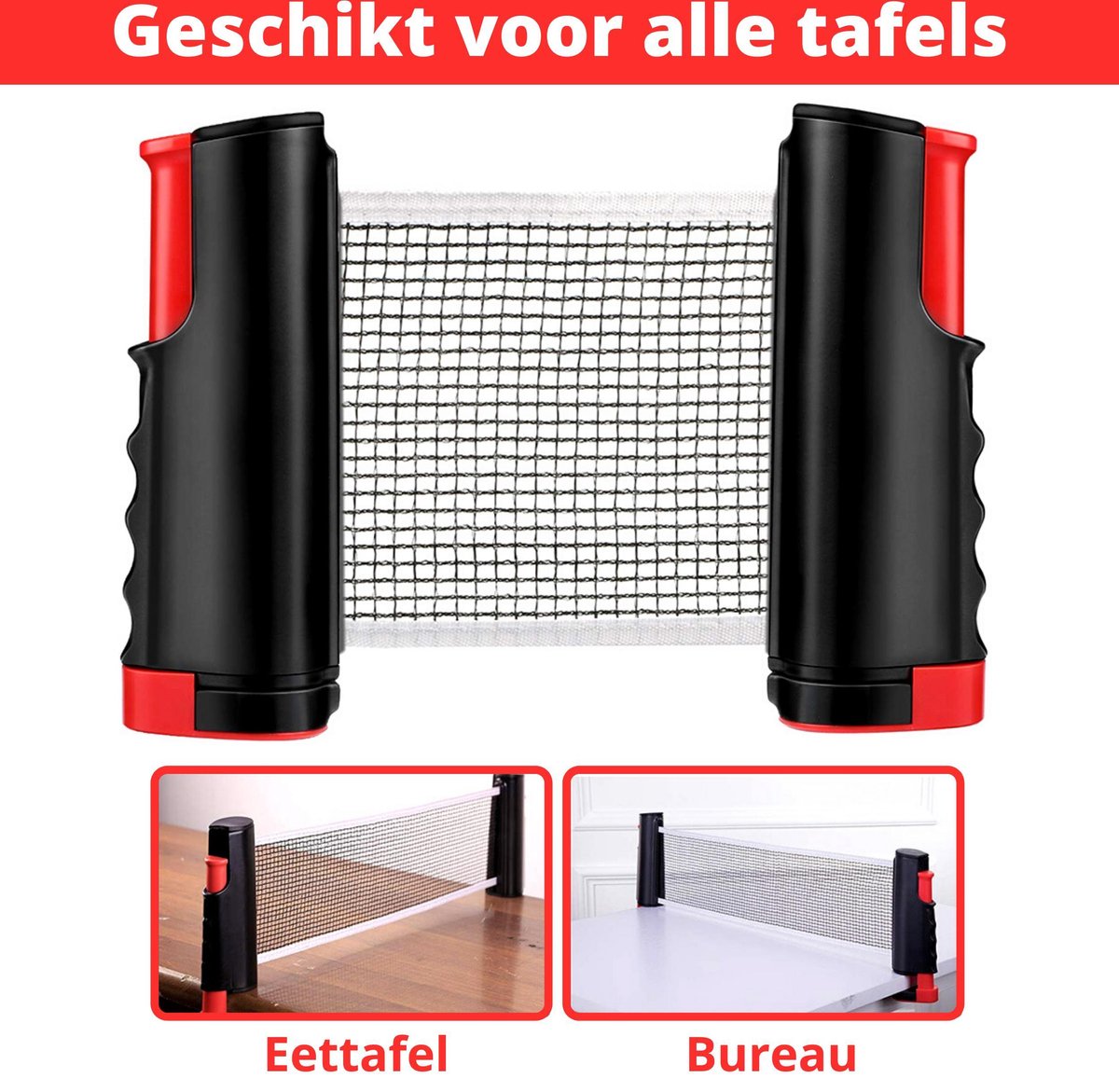 EdelSport – Tafeltennis – Pingpongballen - Tafeltennis Set - Pingpong – Tafeltennisbatjes - Pingpongbatjes - Tafeltennis net — afbeelding 7