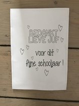 Geursachet craft "bedankt lieve juf" voor het fijne schooljaar. bedankje - einde schooljaar juf - bedankt juf - cadeau juf, afscheid