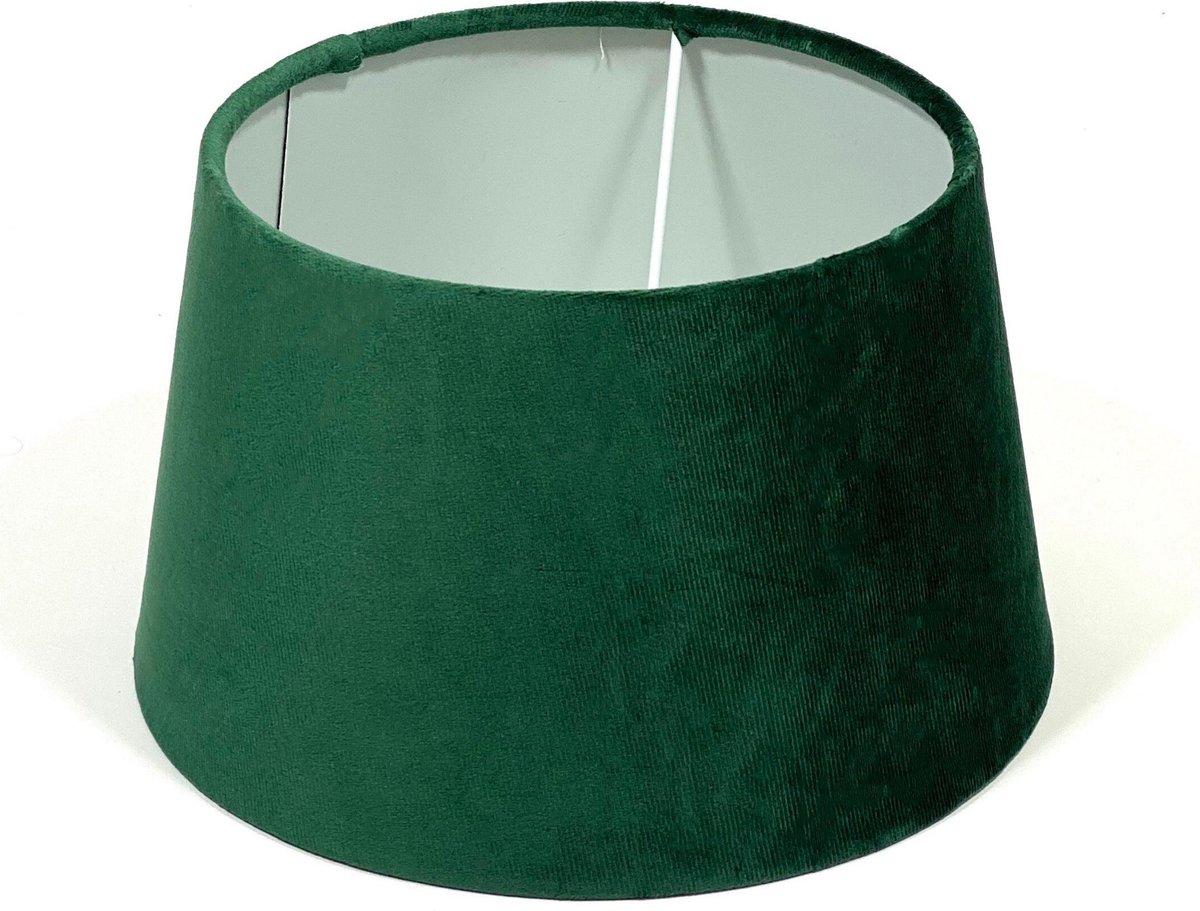 Lampenkap velvet - groen - Ø23 cm - verlichting - lamp onderdelen - wonen - tafellamp