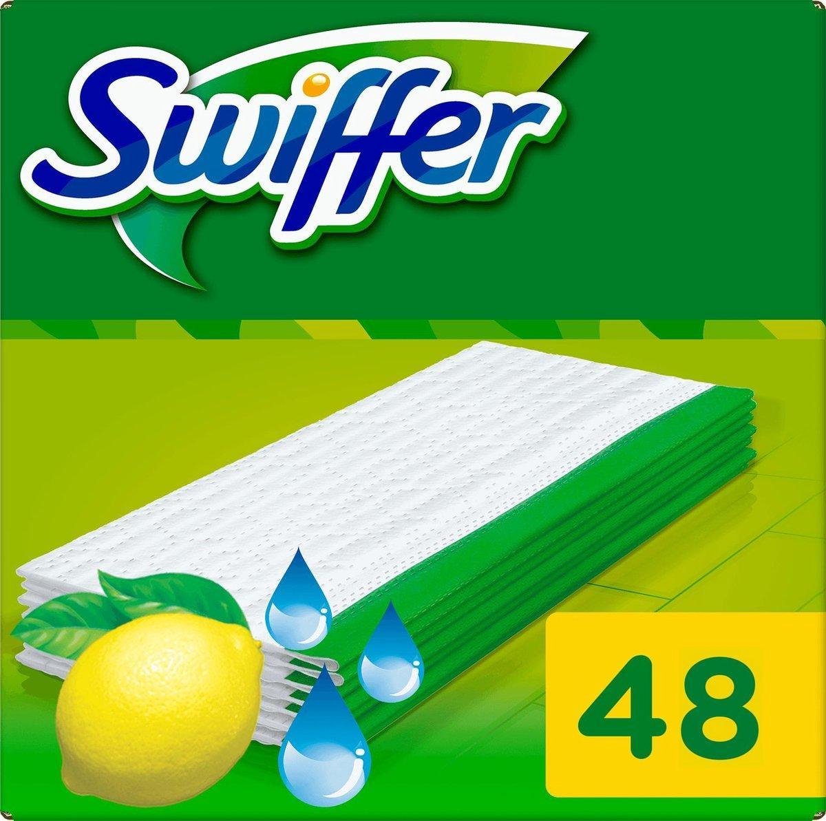 SWIFFER Lingettes humides pour sol citron 10 lingettes pas cher 
