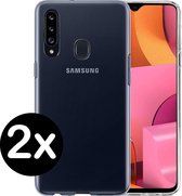 Samsung Galaxy A20s Hoesje Siliconen Case Hoes Cover - 2-PACK