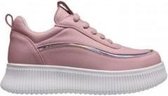 Ewoll Dames Sneaker met hoge zool - roze/zilver - Maat 36