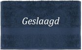 Handdoek - Geslaagd - 100x50cm - Donker blauw