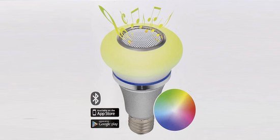Led lamp bluetooth smart speaker lamp - audiosonic - met App - led lamp 16  miljoen... | bol.com