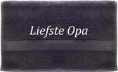 Handdoek - Liefste Opa - 100x50cm - Grijs