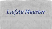 Handdoek - Liefste Meester - 100x50cm - Wit