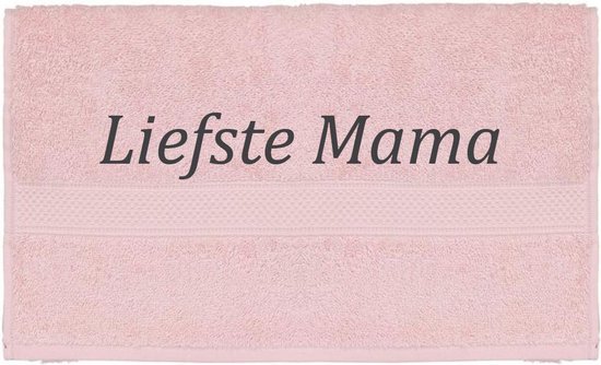 Serviette - Dearest Maman - 100x50cm - Rose