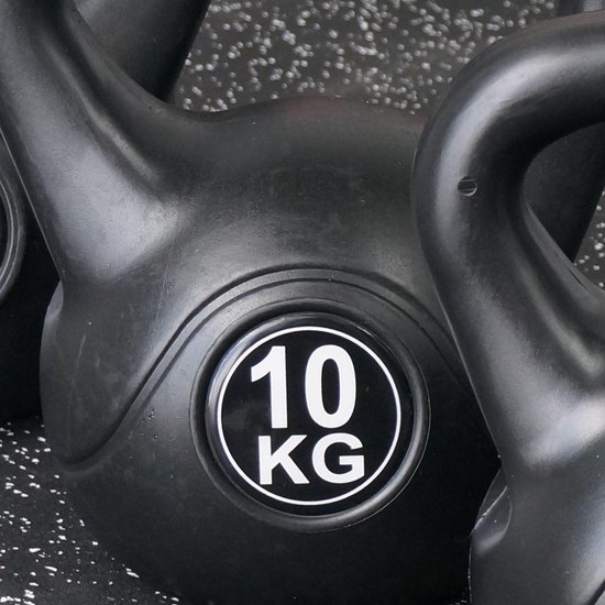 ForzaFit Kettlebell 10 kg voor binnen en buiten Zwart
