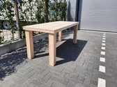 Tafel "Blokpoot" van Nieuw steigerhout 96x210cm 6 tot 8 persoons tafel