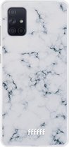 Samsung Galaxy A71 Hoesje Transparant TPU Case - Classic Marble #ffffff