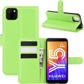 Book Case - Huawei Y5P Hoesje - Groen