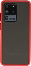 Hardcase Backcover Hoesje Geschikt voor Samsung Galaxy S20 Ultra Rood
