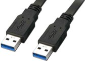 Reekin USB 3.0 Kabel - Male-Male - 1,0 Meter (zwart)
