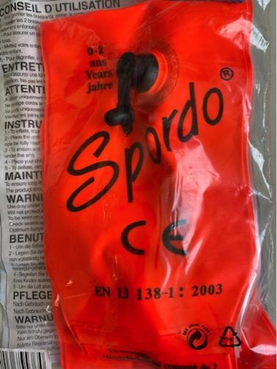 Spordo zwembandjes - 0-2 jaar - tot 15 kilogram - oranje