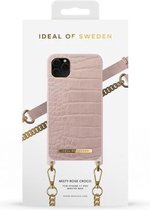iDeal of Sweden Phone Necklace Case voor iPhone 11 Pro Max/XS Max Misty Rose Croco