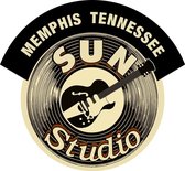 Signs-USA Rond met banner - Sun Studio - Memphis Tennessee - Wandbord - 46 x 42 cm