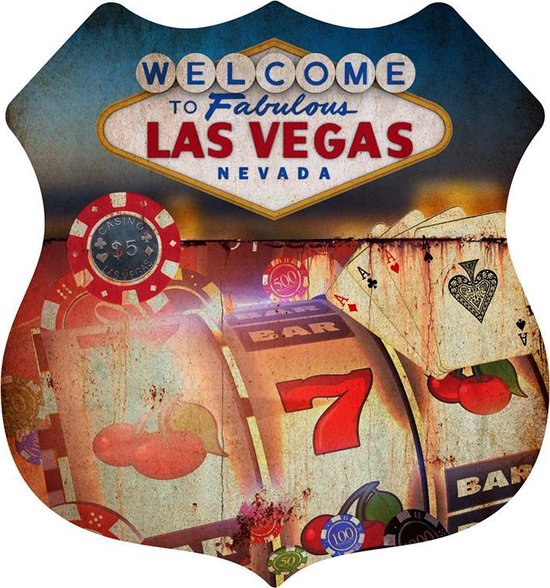 Signs-USA Shield Las Vegas - Plaque murale - 56 x 60 cm