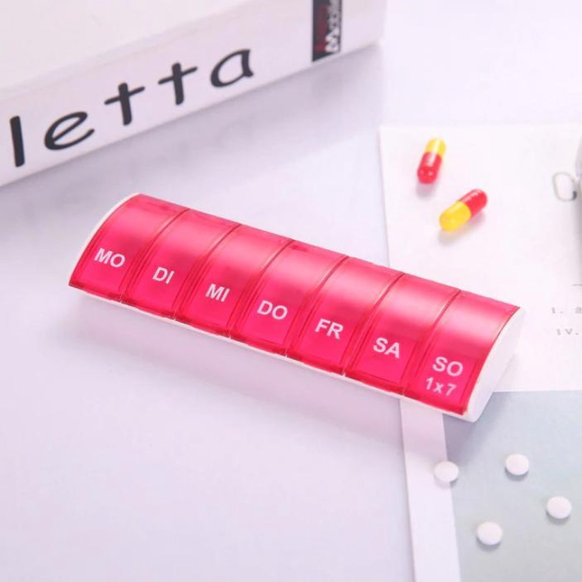Goedkoopste Pillendoos Cabantis|Pillen Organizer|Medicijn Doosje|Pillendoos 7 Dagen|Roze