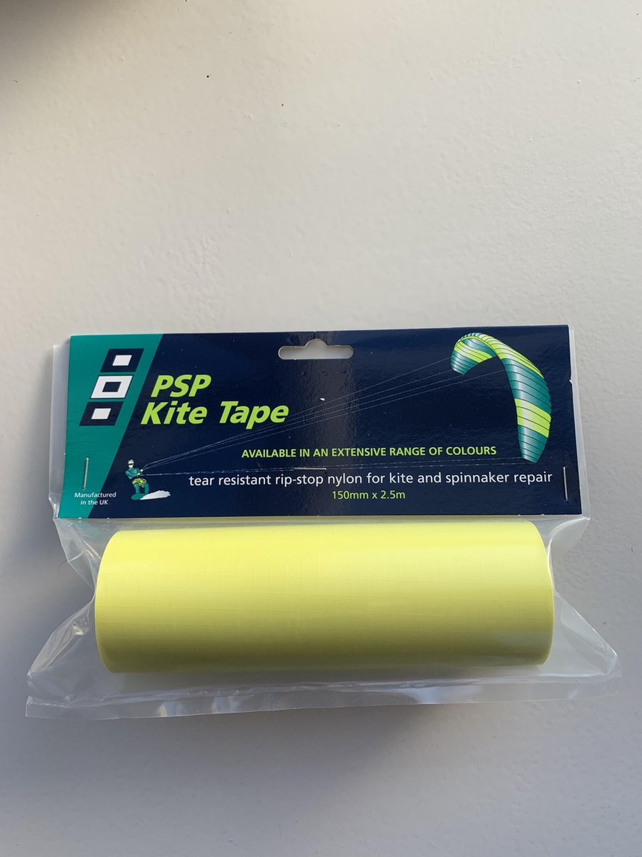 Kite tape Geel 150mm 2,5mtr - PSP Marine Tapes