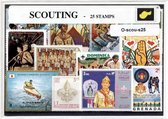 Scouting – Luxe postzegel pakket (A6 formaat) : collectie van 25 verschillende postzegels van scouting – kan als ansichtkaart in een A6 envelop - authentiek cadeau - kado - geschen