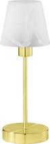 LED Tafellamp - Tafelverlichting - Trion Luson - E14 Fitting - Rond - Mat Goud - Aluminium - BSE