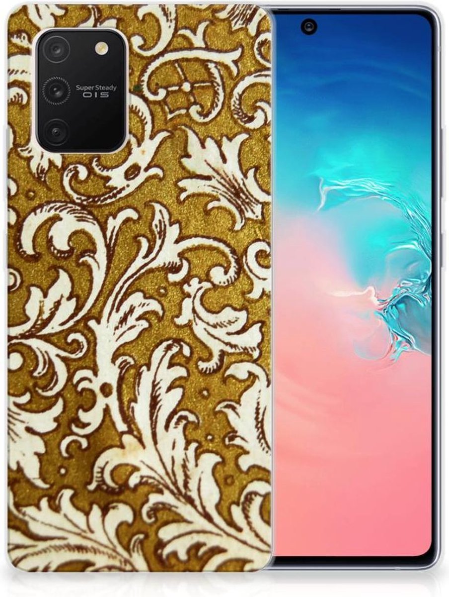 Siliconen Hoesje Samsung Galaxy S10 Lite Barok Goud