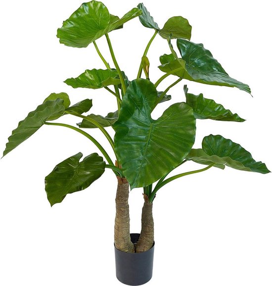 Silkka Kunstplant Alocasia Zijde Groen 120 cm