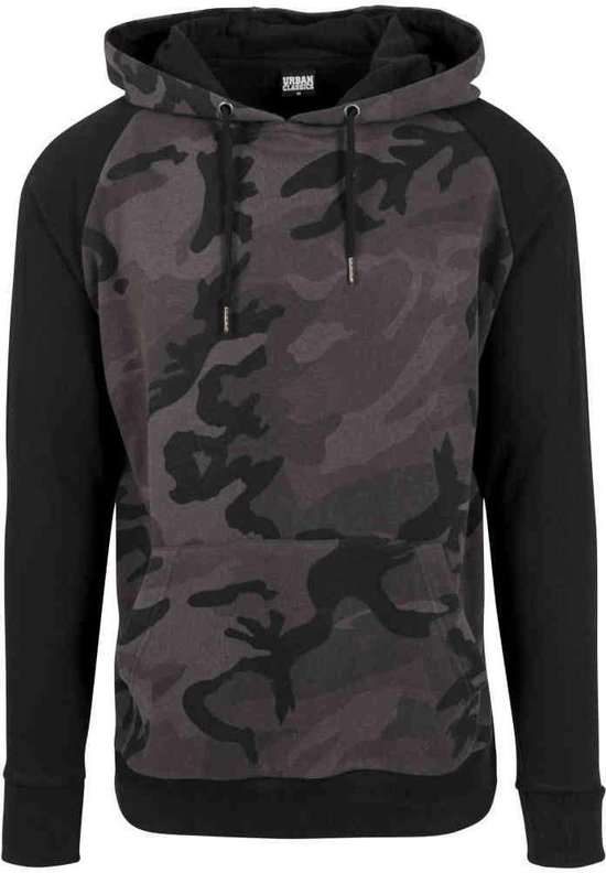 Urban Classics Herren Raglan Hoody – Kapuze, Kontrastfarben, Kängurutasche, Lässiger Freizeitpulli