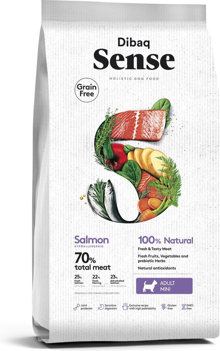 Dibaq Sense Dibaq Sense Grain Free Zalm Mini 2KG.