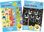 Baby Shark Scratch Set en Stickerboek - Voordeelbundel voor de vakantie