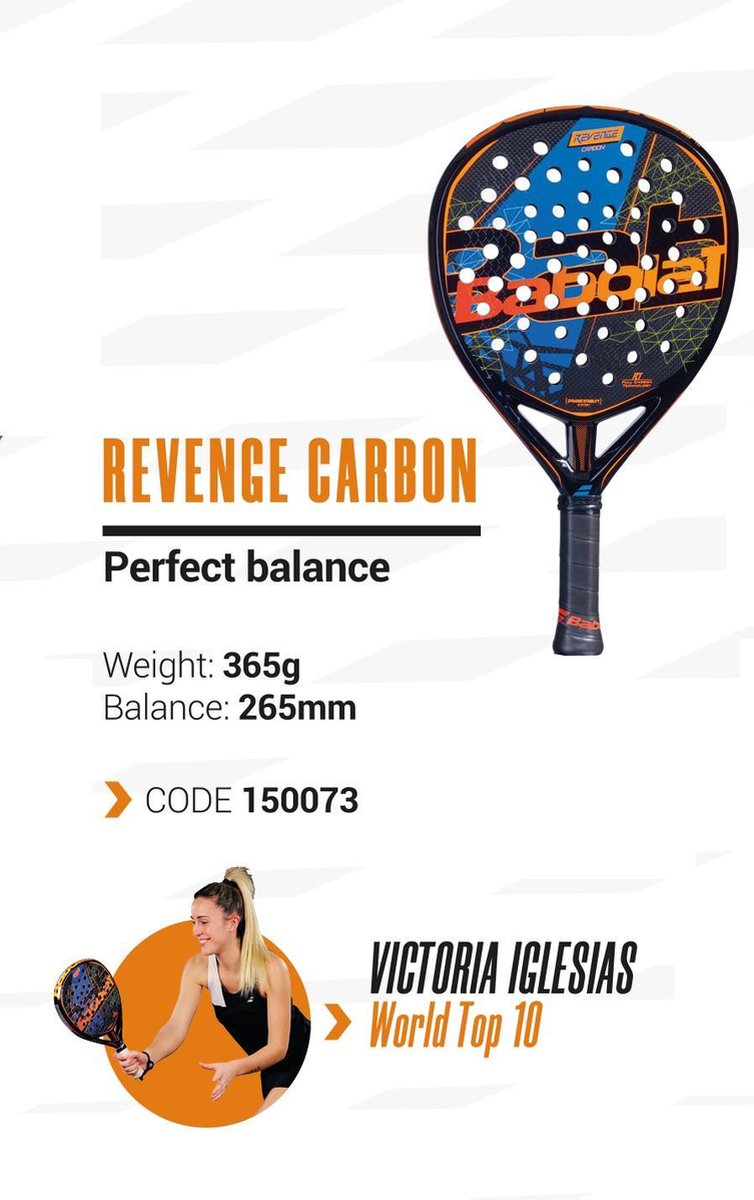 Babolat de Padel Babolat - Revenge Carbon 2020 | contrôle et puissance | bol