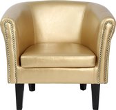 Trend24 - Chesterfield Stoelen - Armstoelen - Lounge stoel - Woonkamerstoelen  - 2-delige set - Goud