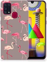 Cover Case Geschikt voor Samsung Galaxy M31 Smartphone hoesje Flamingo