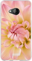 HTC U Play Hoesje Transparant TPU Case - Pink Petals #ffffff