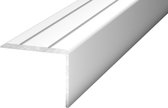 Aluminium trapprofiel zelfklevend - L-profiel - 20mm x 2,70m (Zilver/Grijs)