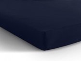 Comfortabele Jersey Tweepersoons Hoeslaken Navy | 140x200 | Zacht En Dichtgebreid | Rondom Elastiek