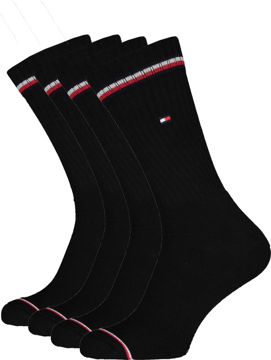 Tommy Hilfiger Iconic Sport Sock (2-pack) - zwarte sportsokken -  Maat: