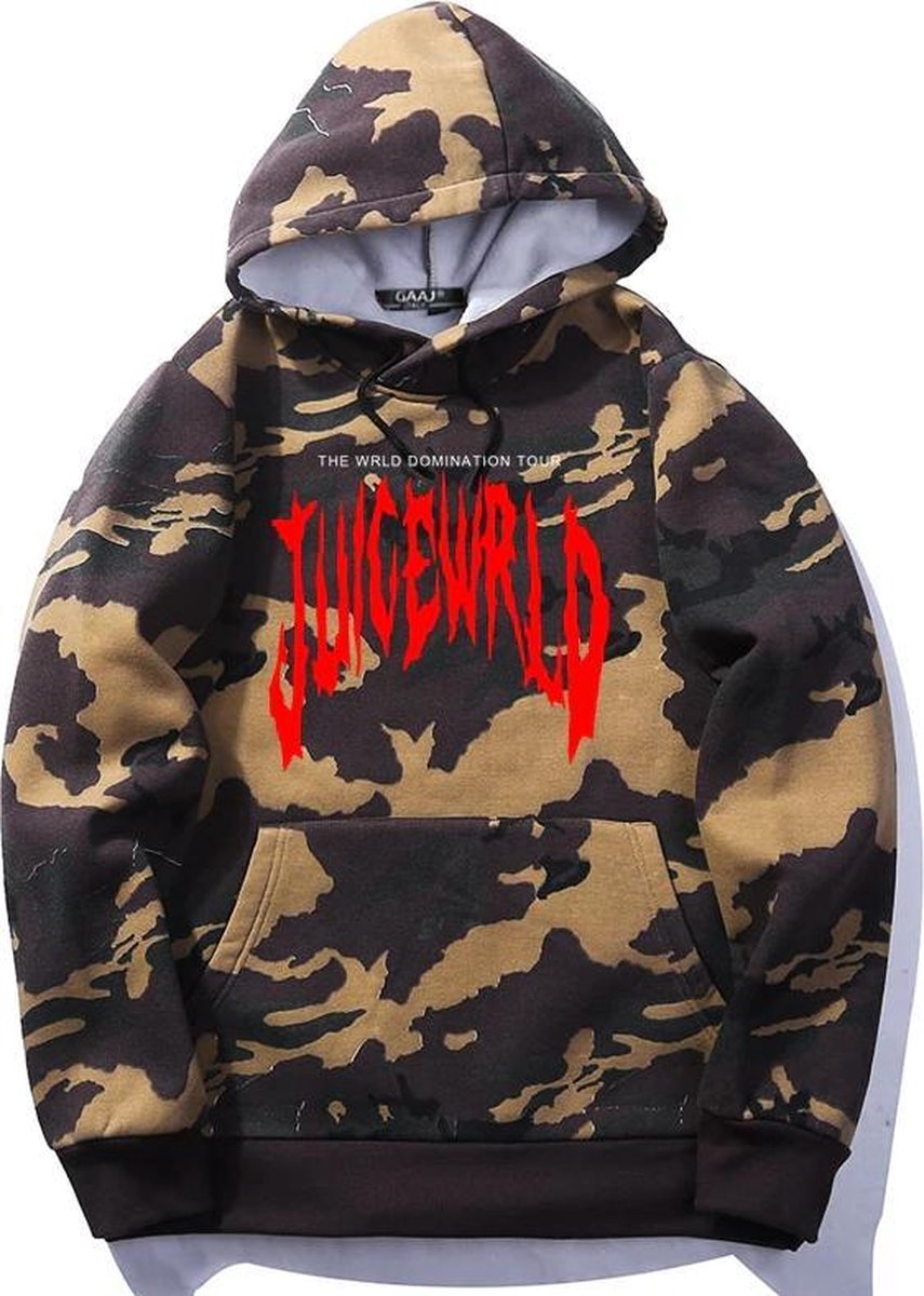 Juice Wrld Hoodie The Wrld Domination Tour Camo Maat S