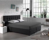 Zachte Dubbel Jersey Tweepersoons Hoeslaken Antraciet | 140x200/210/220 | 220 gr/m2 Dichtgebreid | Comfortabel