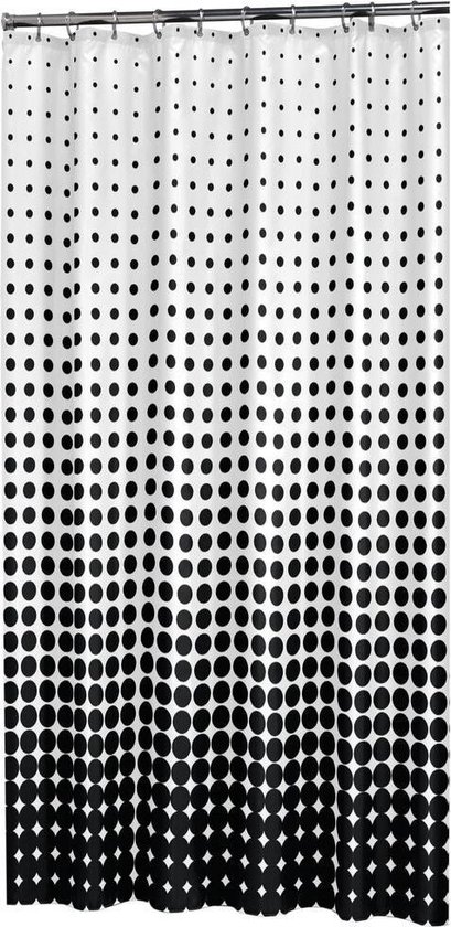 Sealskin Speckles Douchegordijn 180x200 cm - Polyester - Zwart